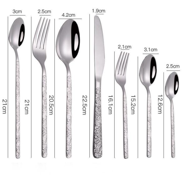 Embossed Textured Handle Steak Cutlery Western Cutlery - Image 7