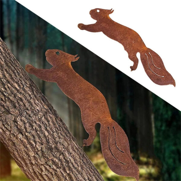 Household Rusty Squirrel Silhouette Screw Insert - Image 3