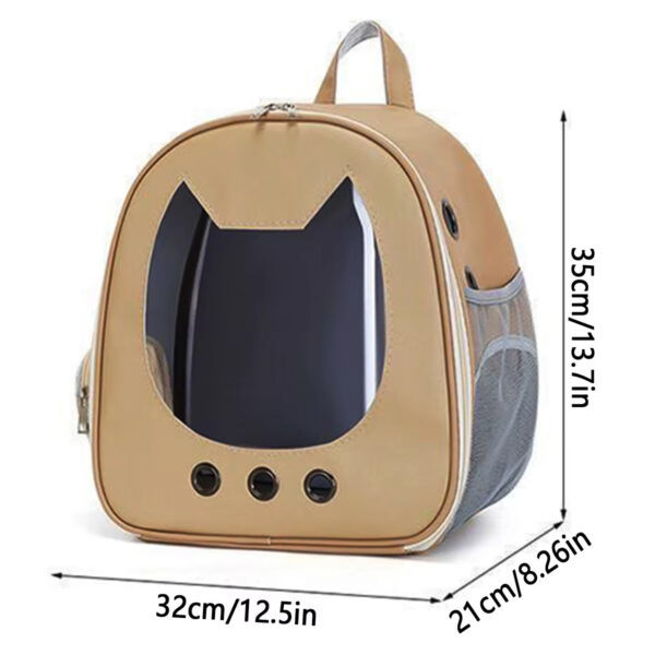 Cat Carrier Bag Pet Backpack Portable Outdoor Cat Travel Shoulder Bag Cat Carrying Bag Large Capacity Breathable Dog Carrier Bag - Image 6