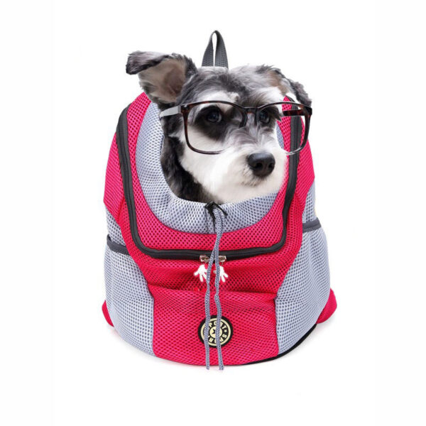 Pet Dog Carrier Bag Carrier For Dogs Backpack Out Double Shoulder Portable Travel Backpack Outdoor Pet Dog Carrier Bag Mesh - Image 9