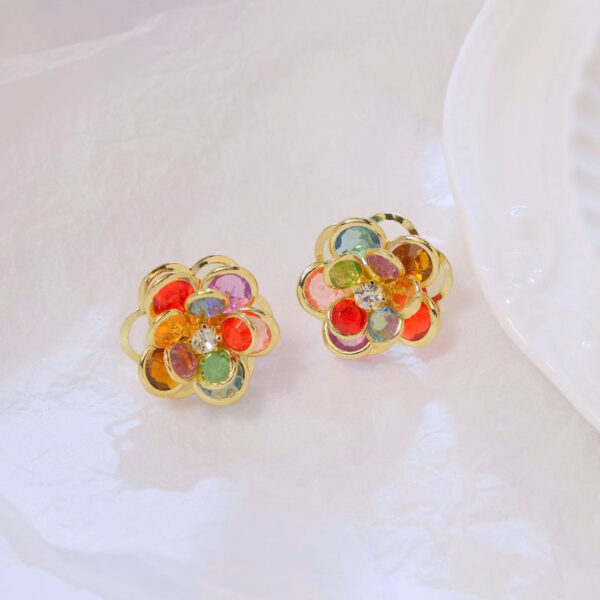 Female Sweet And Simple Small Flower Stud Earrings Earrings Ear Accessories For Her New Trendy Women's High-grade Earrings - Image 3