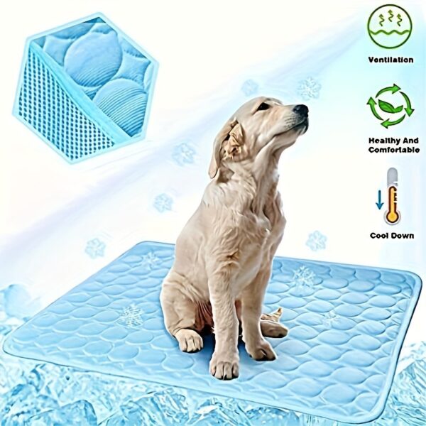 Dog Cooling Mat Cooling Pad For Pets Chilly Pad For Kennels, Crates, Cars, Indoor & Outdoor Ice Silk Mat Cooling Blanket Cushion Non-Toxic Breathable Sleep Bed Beach - Image 10